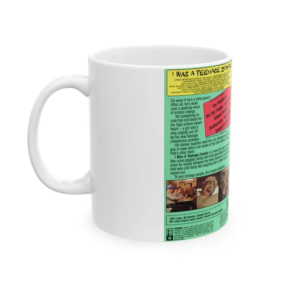 I WAS A TEENAGE ZOMBIE (VHS COVER) - White Coffee Mug - Go Mug Yourself
