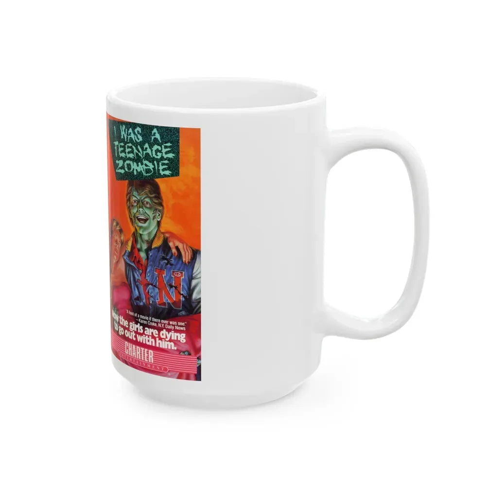 I WAS A TEENAGE ZOMBIE (VHS COVER) - White Coffee Mug - Go Mug Yourself