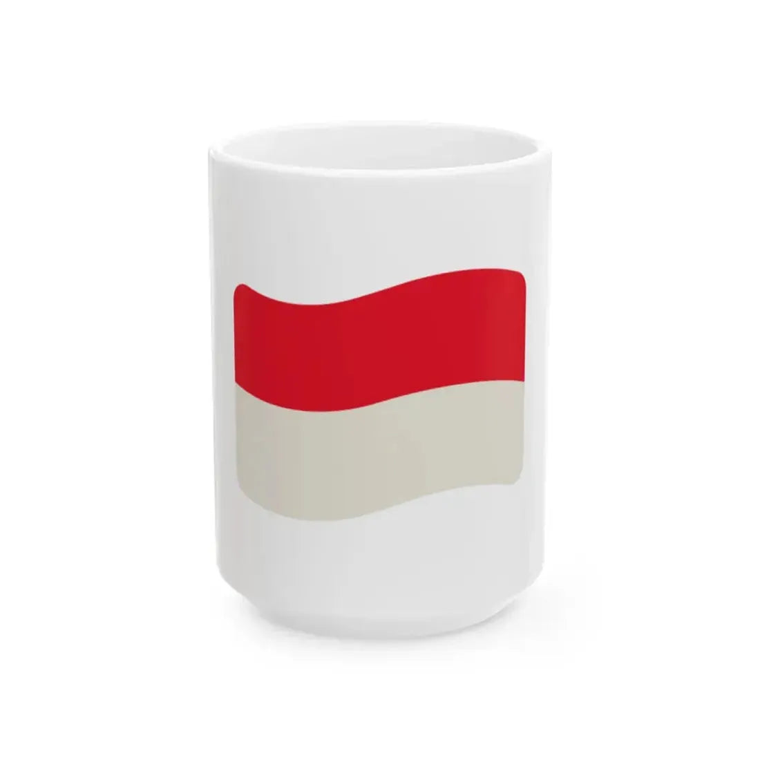 Iconol flag Indonesia (Indonesia) White Coffee Mug 15oz - Go Mug Yourself