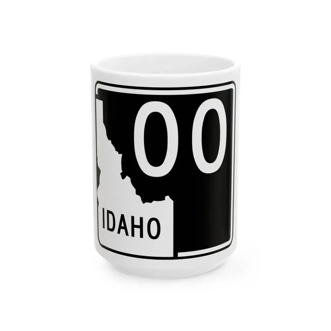 ID-00 (Idaho) (Road Sign) White Coffee Mug 15oz - Go Mug Yourself