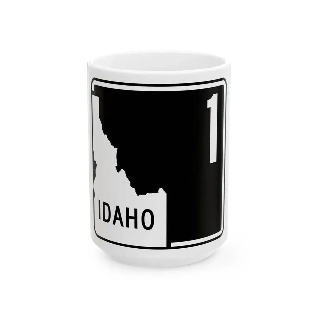 ID-1 (Idaho) (Road Sign) White Coffee Mug 15oz - Go Mug Yourself