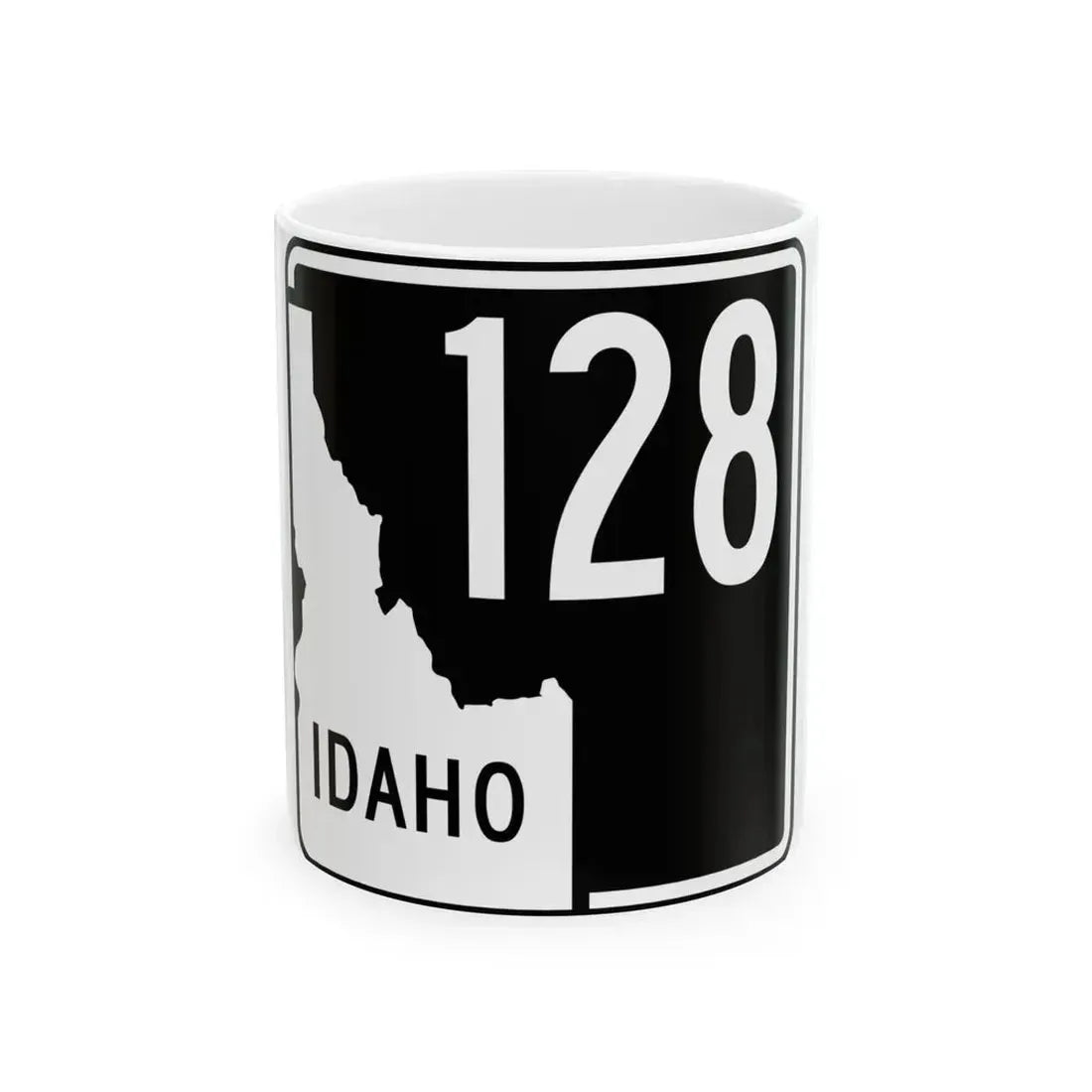 ID-128 (Idaho) (Road Sign) White Coffee Mug 11oz - Go Mug Yourself