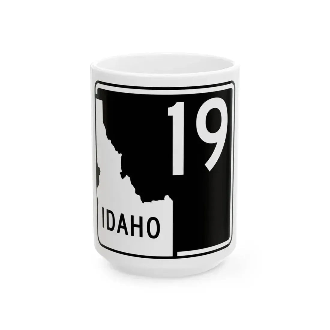 ID-19 (Idaho) (Road Sign) White Coffee Mug 15oz - Go Mug Yourself