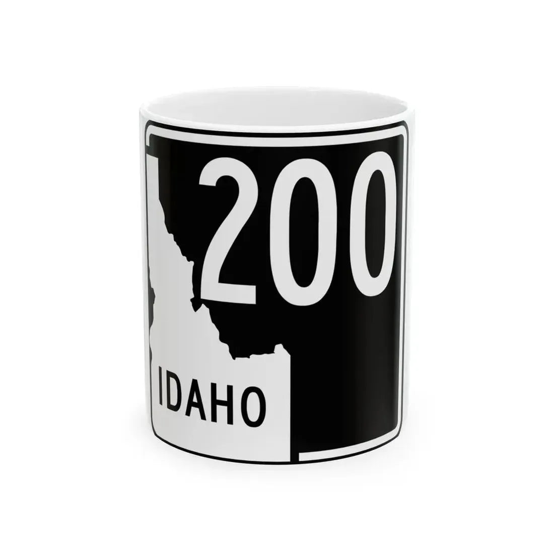 ID-200 (Idaho) (Road Sign) White Coffee Mug 11oz - Go Mug Yourself