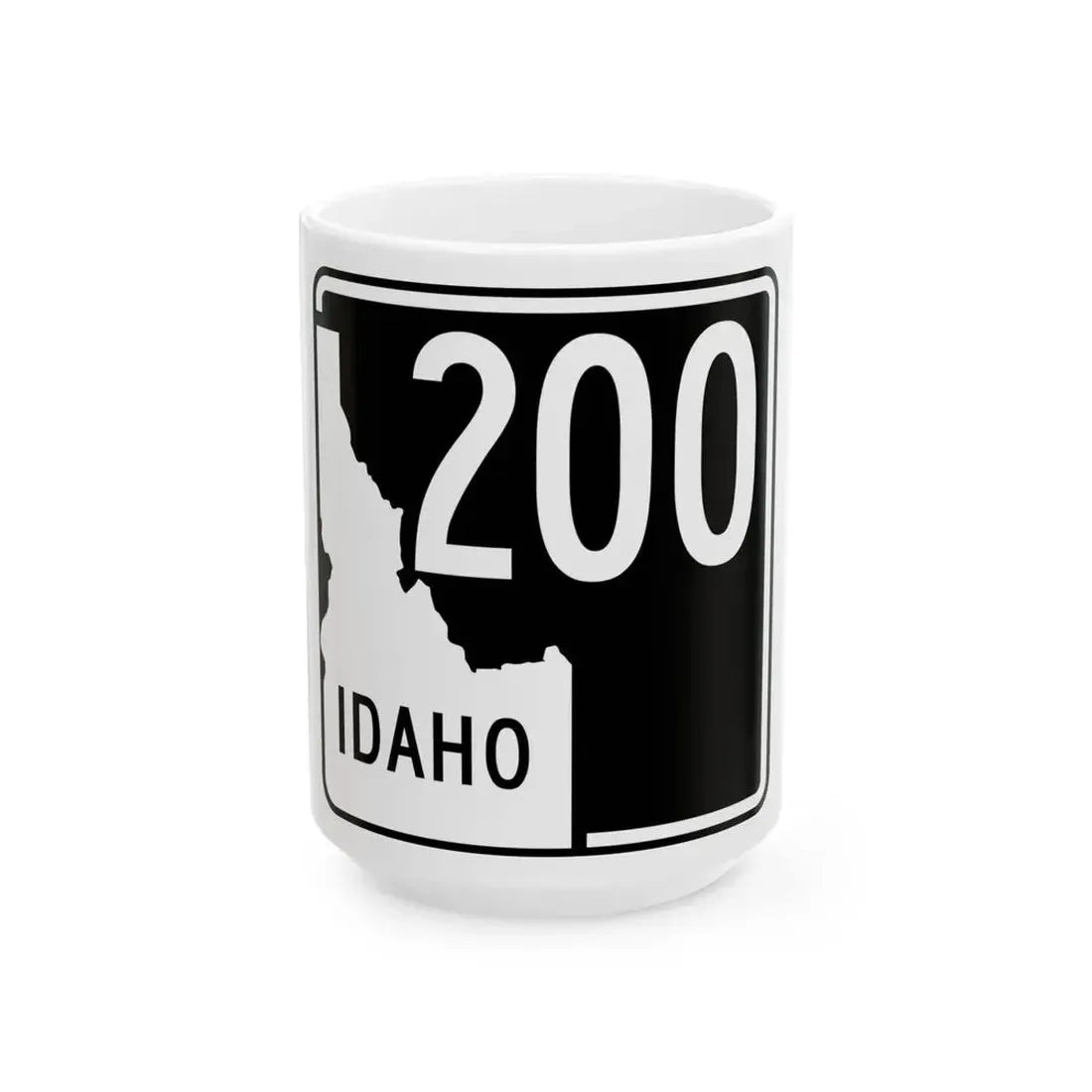 ID-200 (Idaho) (Road Sign) White Coffee Mug 15oz - Go Mug Yourself