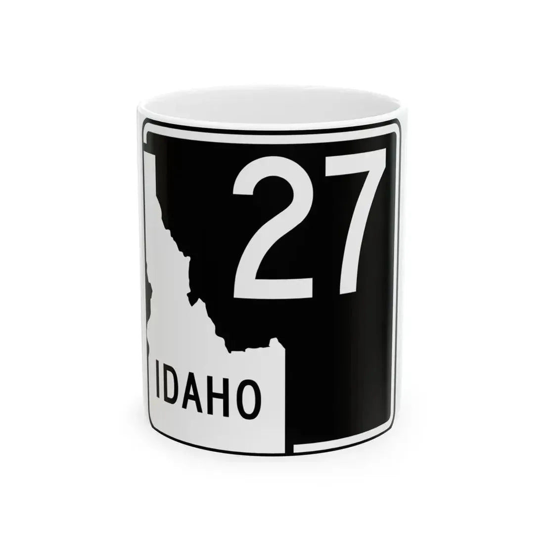 ID-27 (Idaho) (Road Sign) White Coffee Mug 11oz - Go Mug Yourself