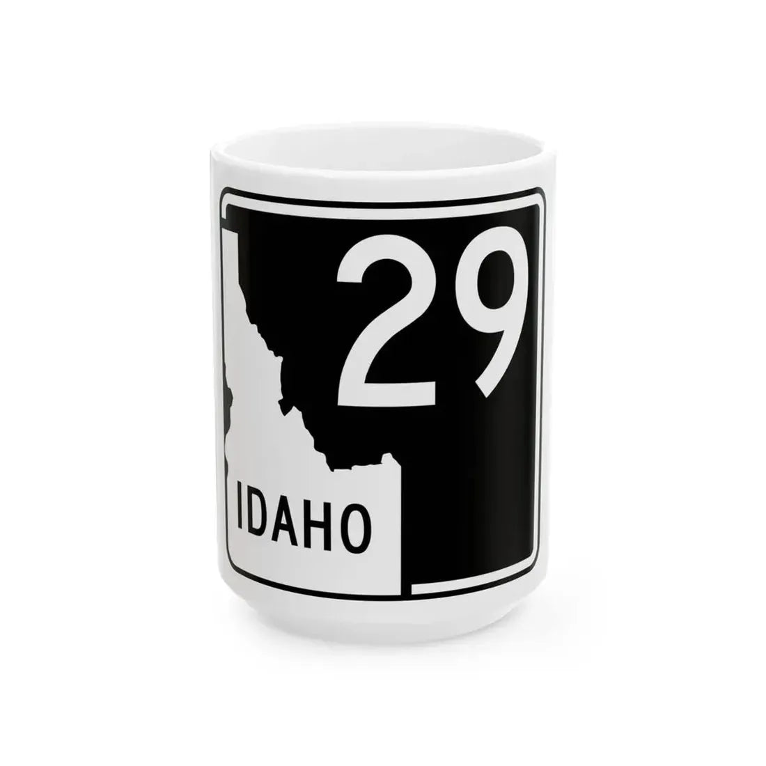 ID-29 (Idaho) (Road Sign) White Coffee Mug 15oz - Go Mug Yourself