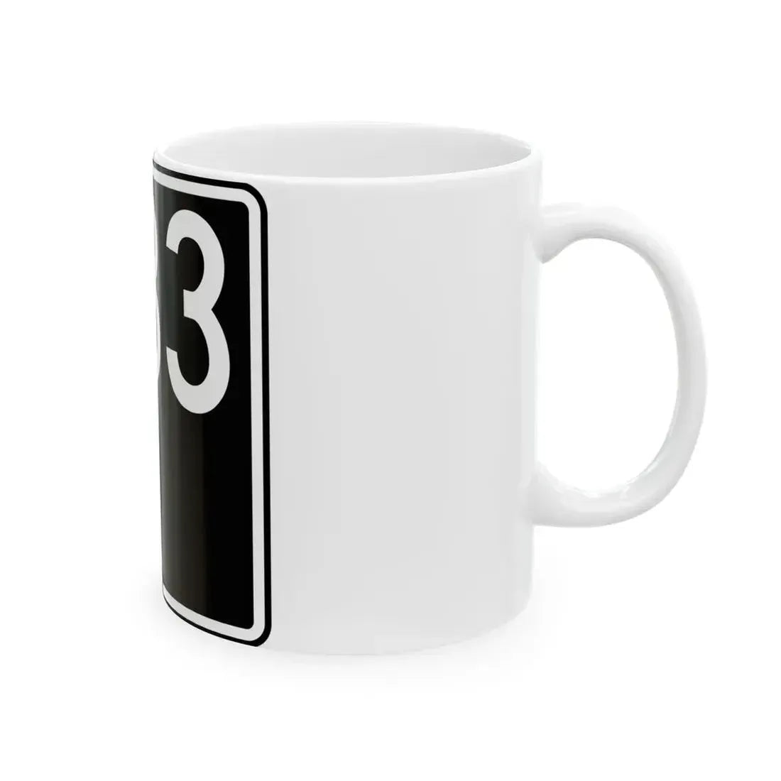 ID-33 (Idaho) (Road Sign) White Coffee Mug - Go Mug Yourself