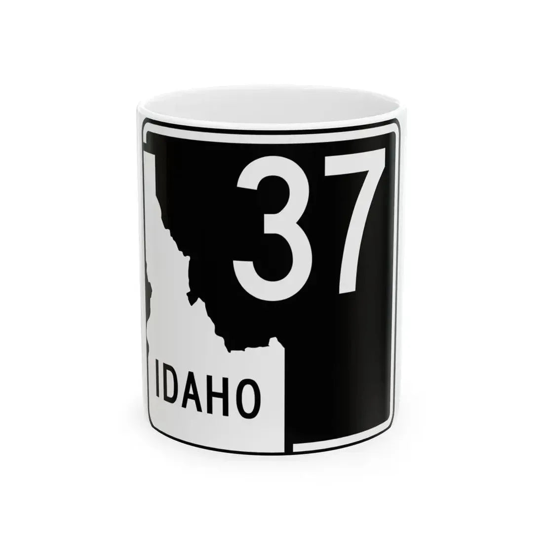 ID-37 (Idaho) (Road Sign) White Coffee Mug 11oz - Go Mug Yourself