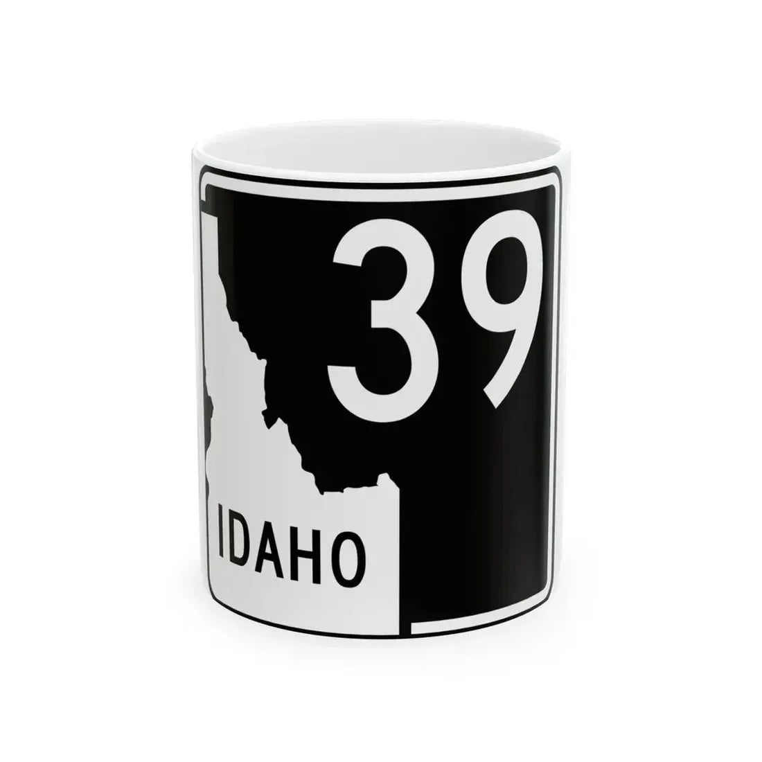 ID-39 (Idaho) (Road Sign) White Coffee Mug 11oz - Go Mug Yourself