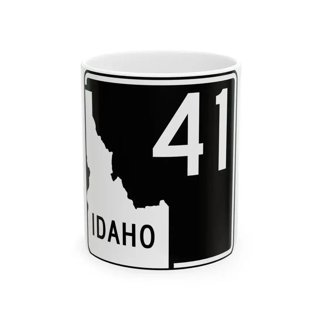 ID-41 (Idaho) (Road Sign) White Coffee Mug 11oz - Go Mug Yourself