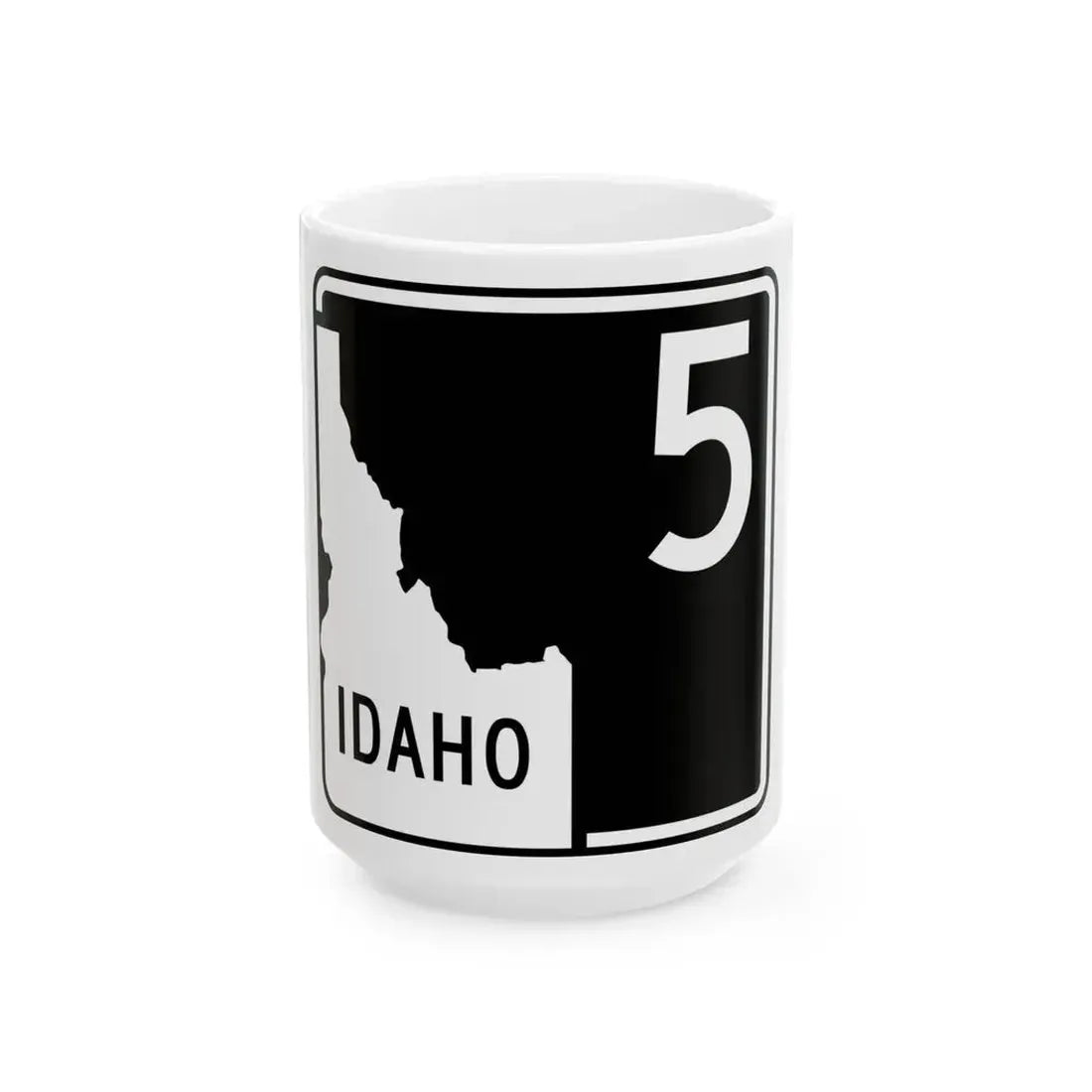 ID-5 (Idaho) (Road Sign) White Coffee Mug 15oz - Go Mug Yourself
