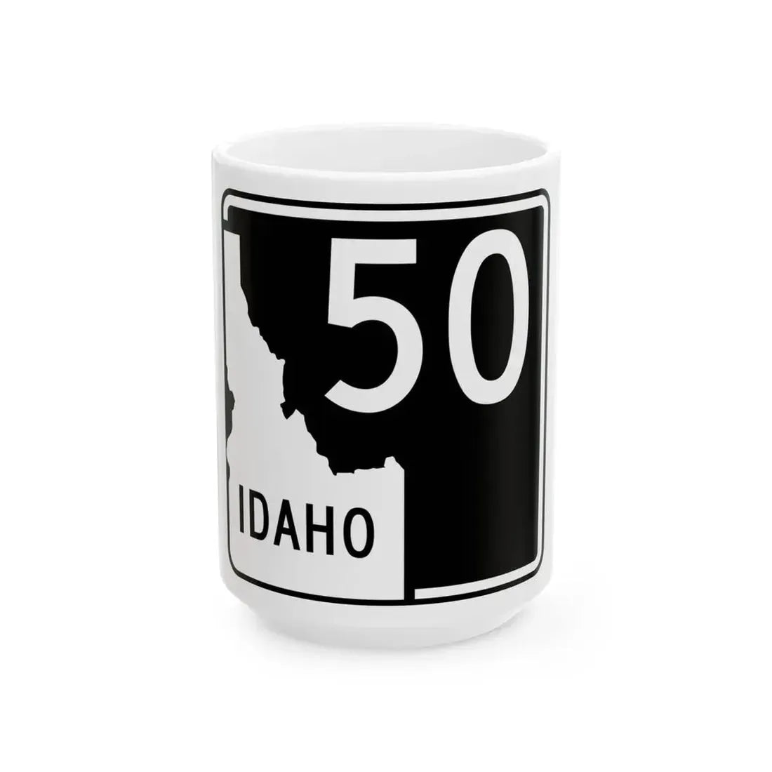 ID-50 (Idaho) (Road Sign) White Coffee Mug 15oz - Go Mug Yourself