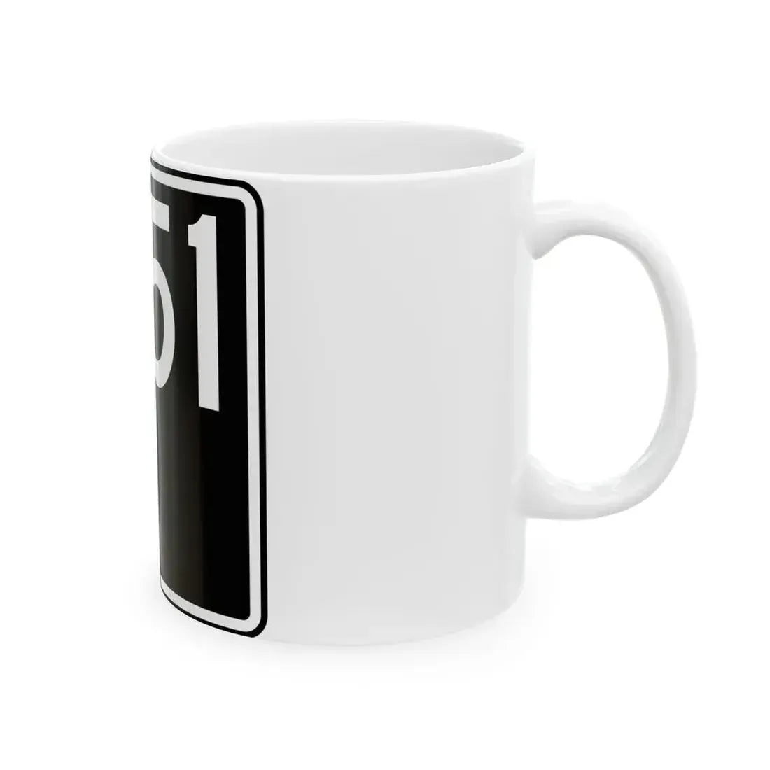 ID-51 (Idaho) (Road Sign) White Coffee Mug - Go Mug Yourself