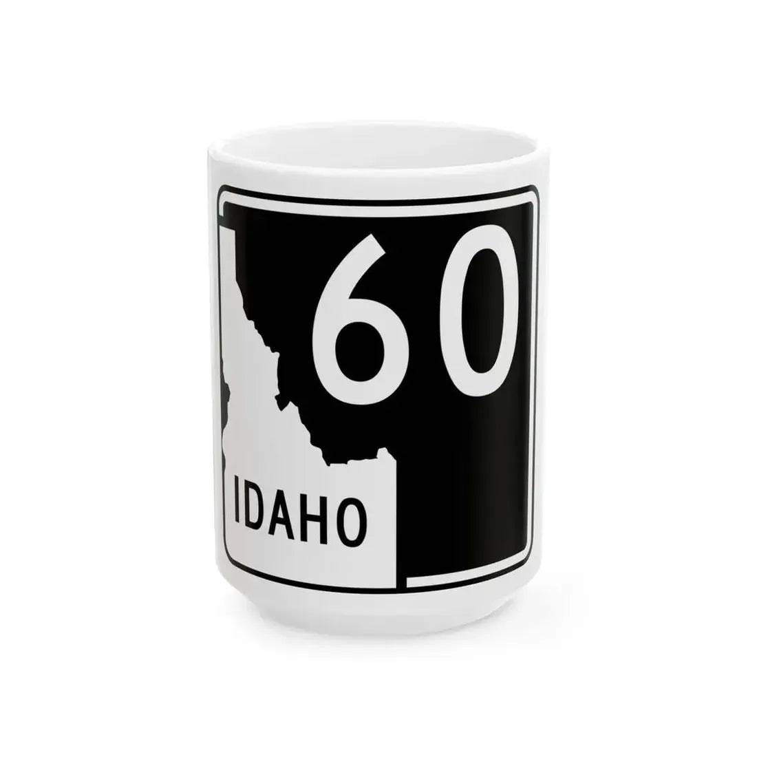 ID-60 (Idaho) (Road Sign) White Coffee Mug 15oz - Go Mug Yourself