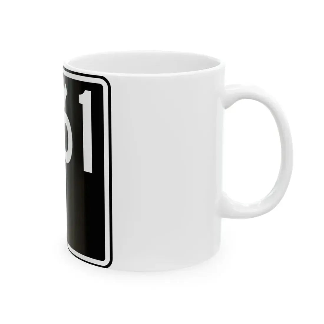 ID-61 (Idaho) (Road Sign) White Coffee Mug - Go Mug Yourself