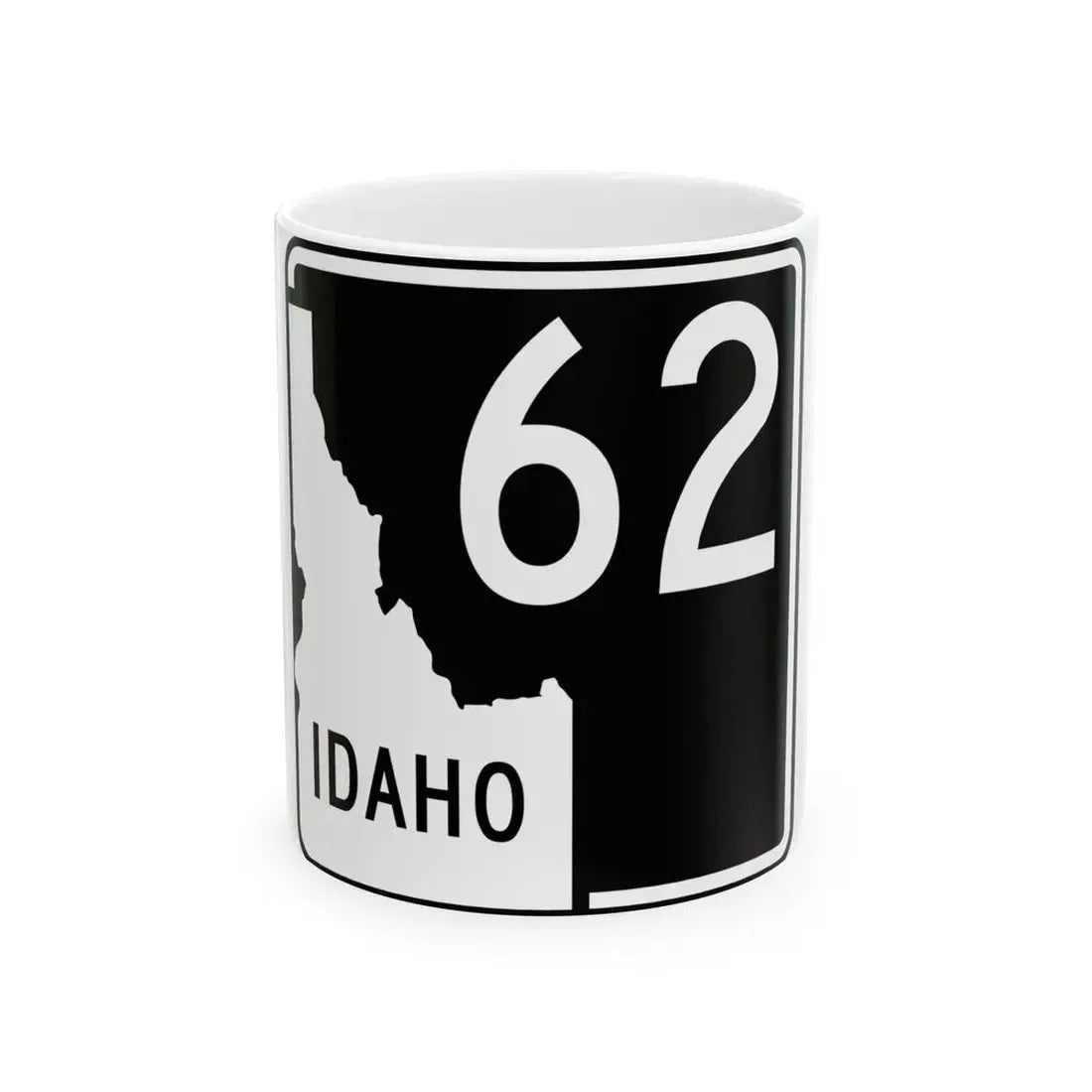 ID-62 (Idaho) (Road Sign) White Coffee Mug 11oz - Go Mug Yourself