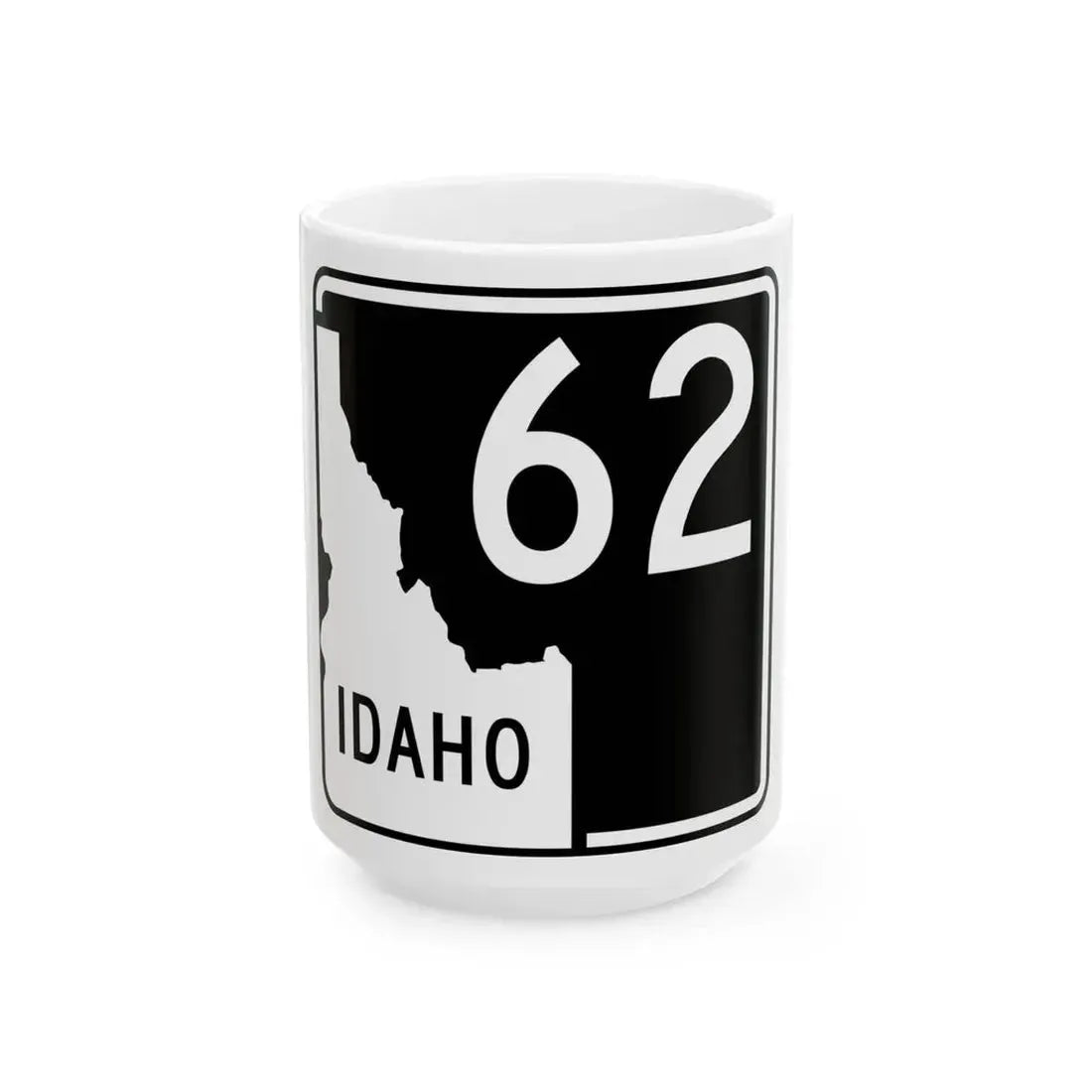 ID-62 (Idaho) (Road Sign) White Coffee Mug 15oz - Go Mug Yourself