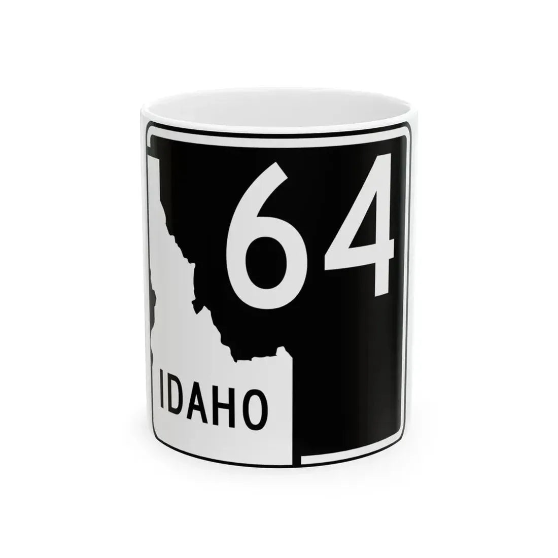 ID-64 (Idaho) (Road Sign) White Coffee Mug 11oz - Go Mug Yourself
