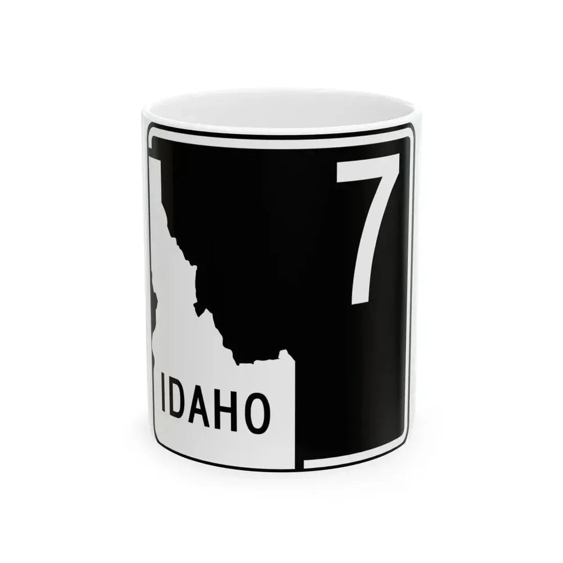 ID-7 (Idaho) (Road Sign) White Coffee Mug 11oz - Go Mug Yourself