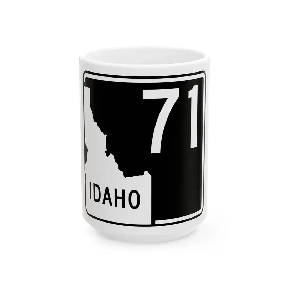 ID-71 (Idaho) (Road Sign) White Coffee Mug 15oz - Go Mug Yourself