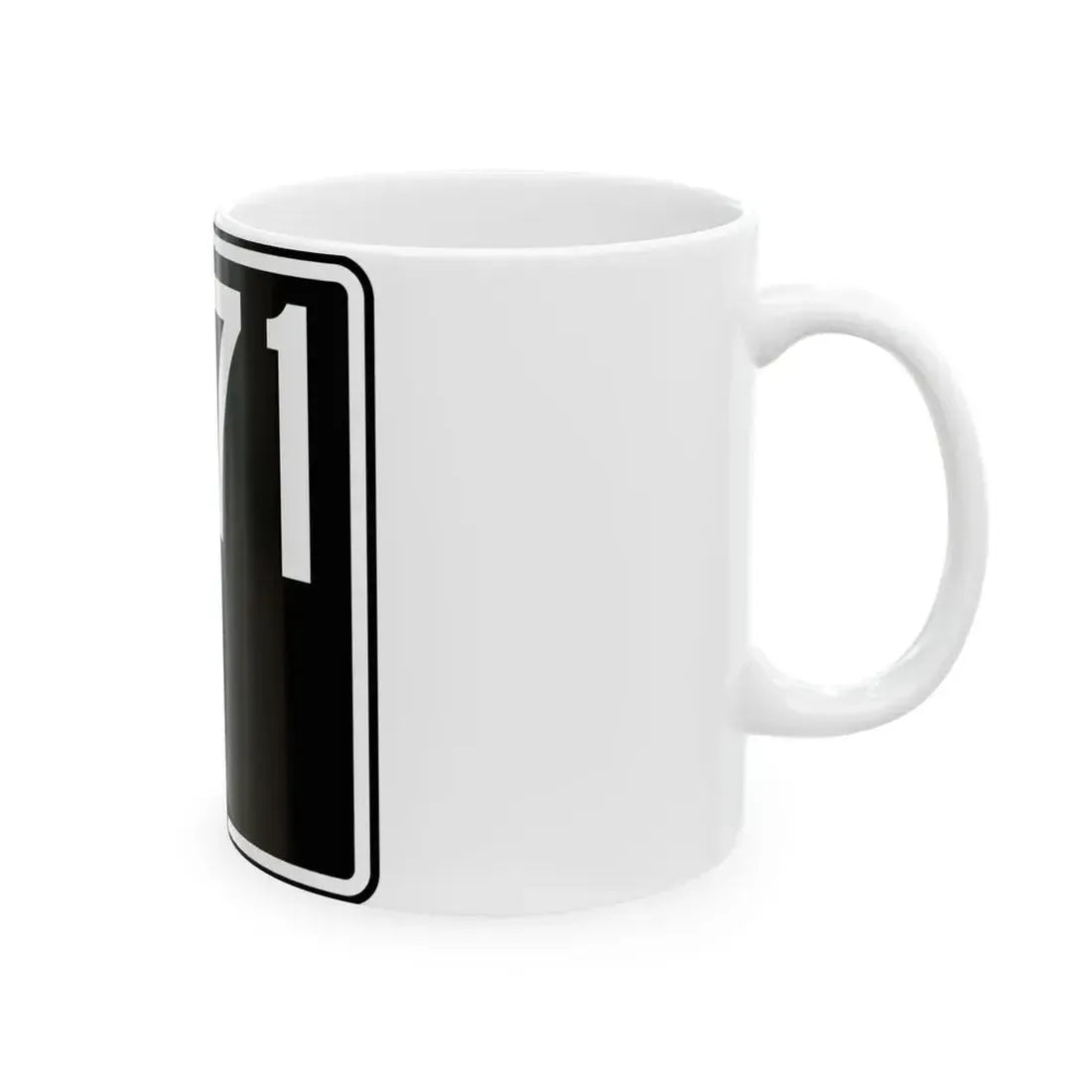 ID-71 (Idaho) (Road Sign) White Coffee Mug - Go Mug Yourself