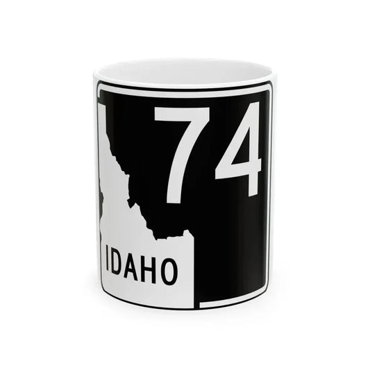 ID-74 (Idaho) (Road Sign) White Coffee Mug 11oz - Go Mug Yourself