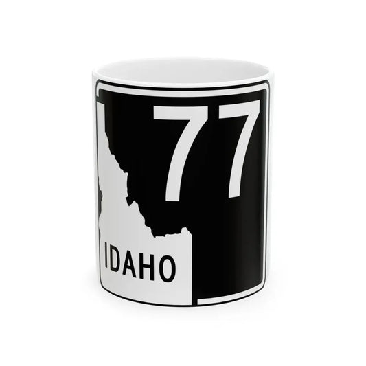 ID-77 (Idaho) (Road Sign) White Coffee Mug 11oz - Go Mug Yourself