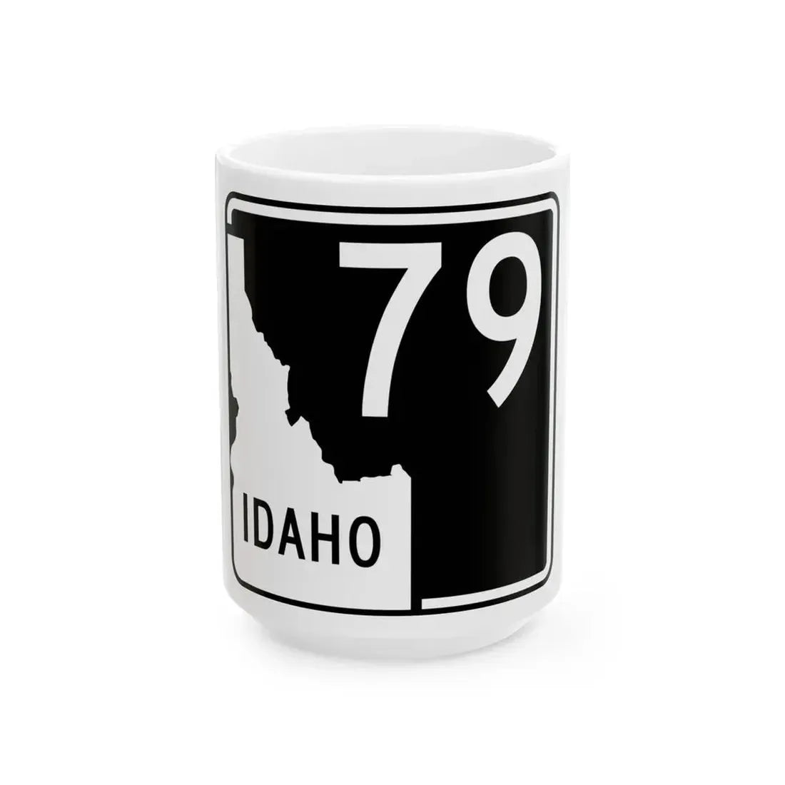 ID-79 (Idaho) (Road Sign) White Coffee Mug 15oz - Go Mug Yourself
