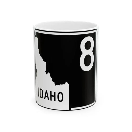 ID-8 (Idaho) (Road Sign) White Coffee Mug 11oz - Go Mug Yourself