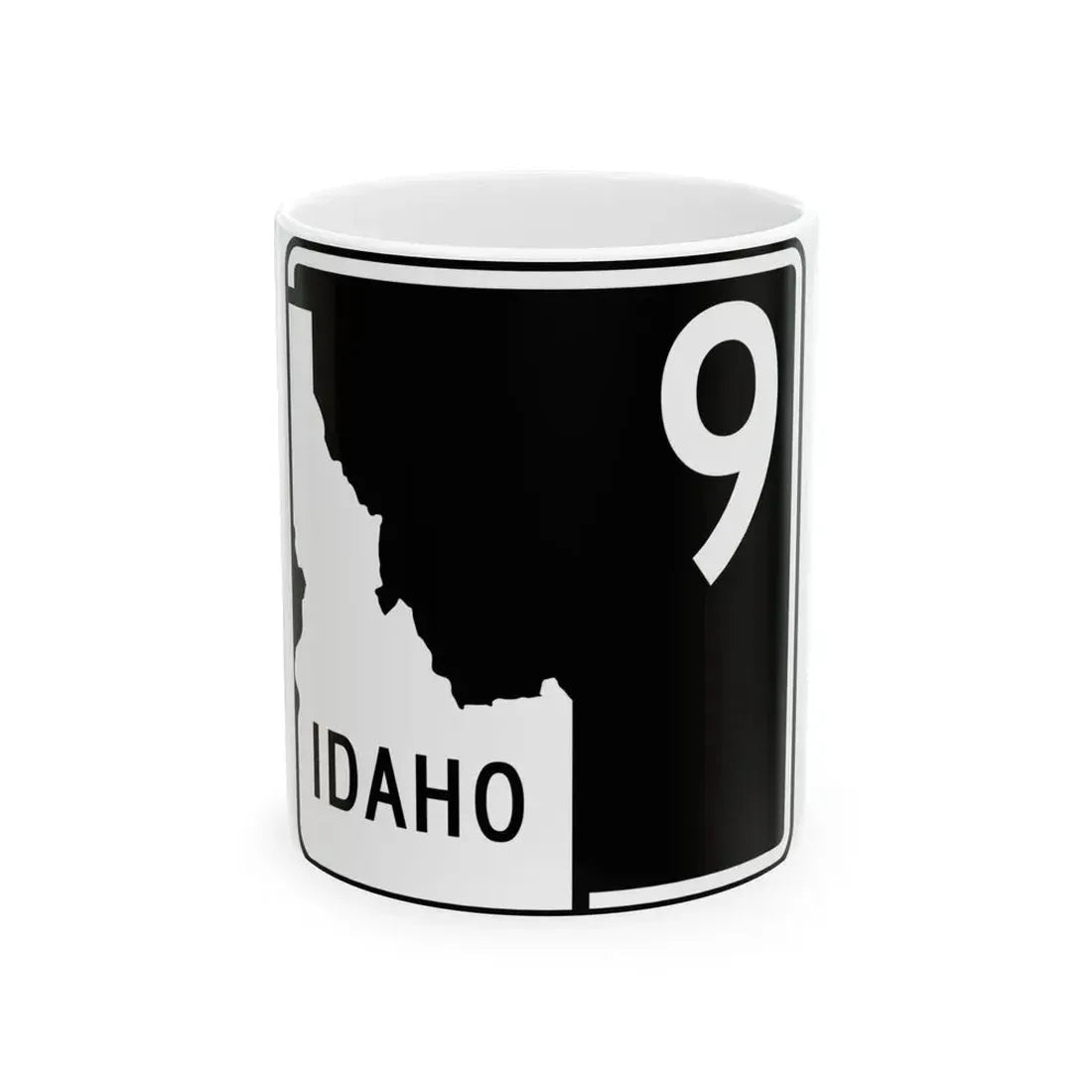 ID-9 (Idaho) (Road Sign) White Coffee Mug 11oz - Go Mug Yourself