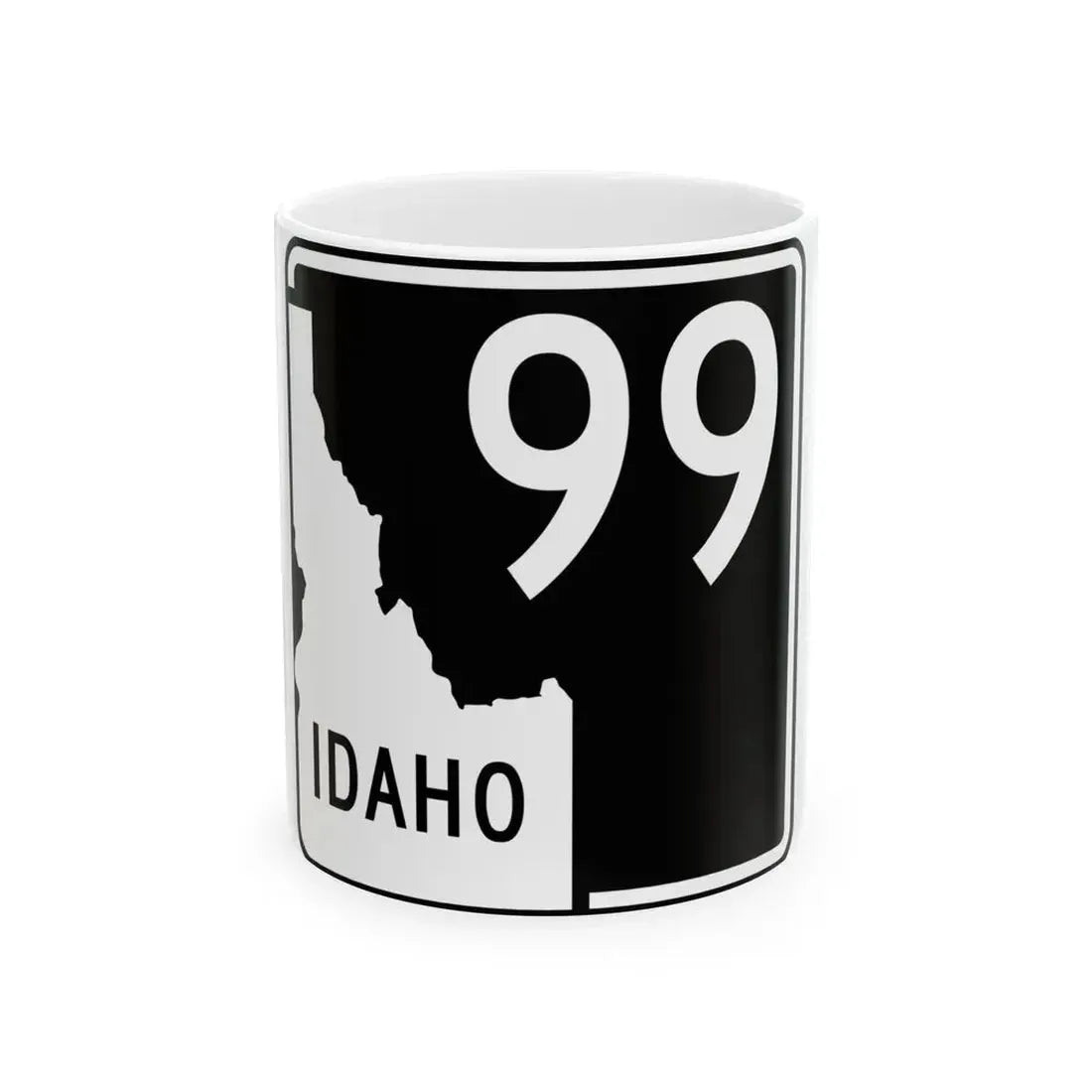 ID-99 (Idaho) (Road Sign) White Coffee Mug 11oz - Go Mug Yourself