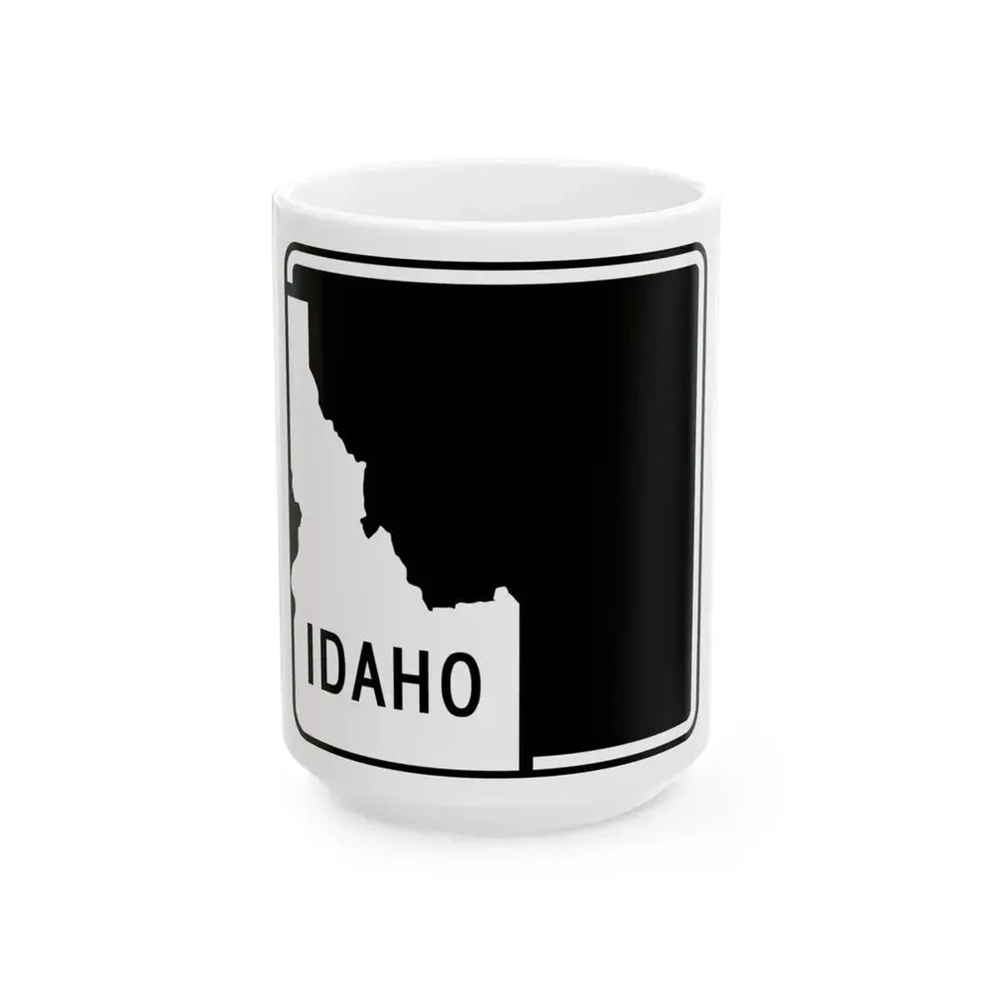 ID-blank (Idaho) (Road Sign) White Coffee Mug 15oz - Go Mug Yourself