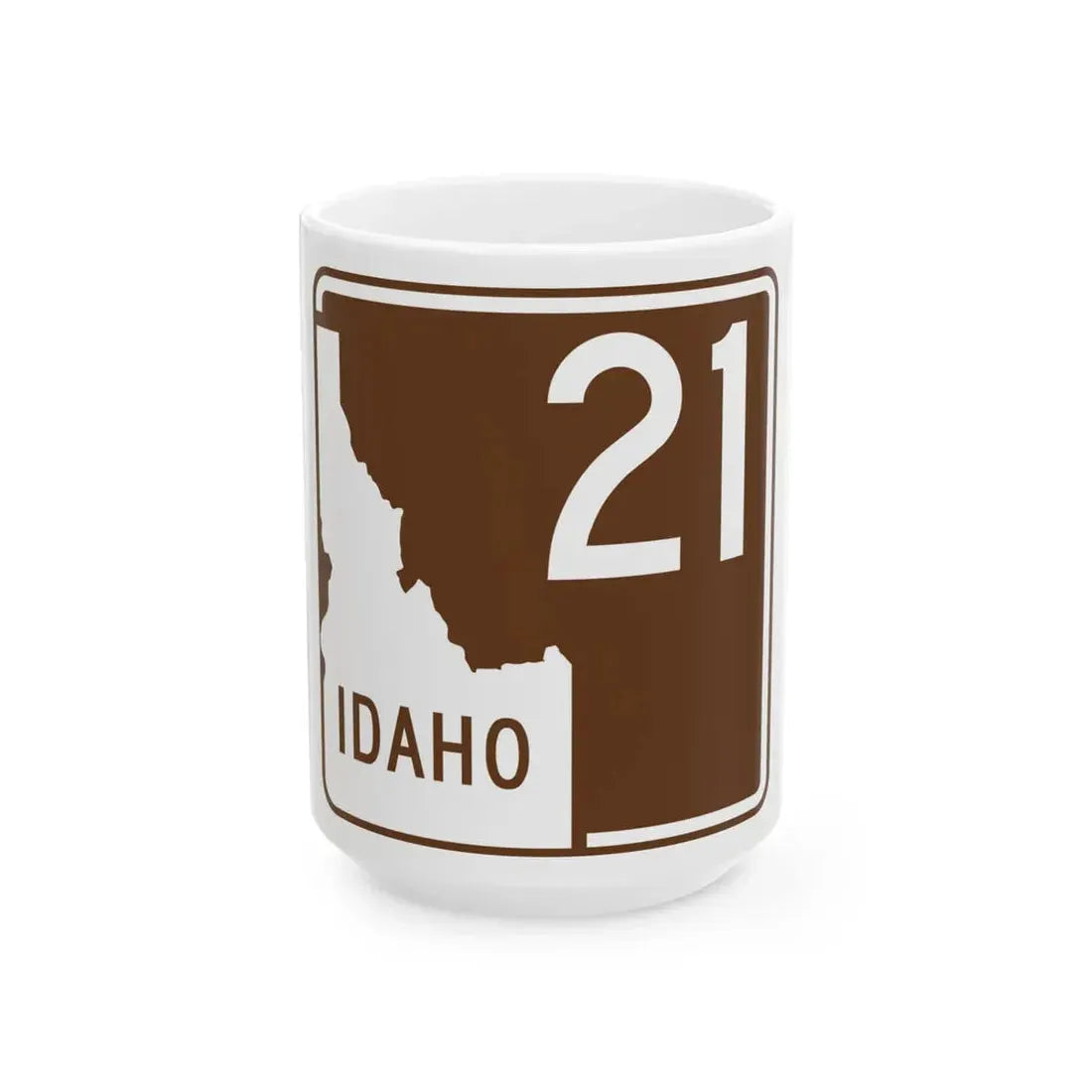 ID-Scenic-21 (Idaho) (Road Sign) White Coffee Mug 15oz - Go Mug Yourself