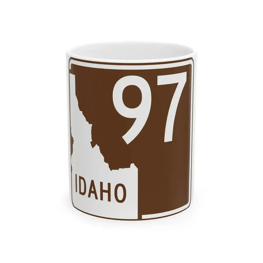 ID-Scenic-97 (Idaho) (Road Sign) White Coffee Mug 11oz - Go Mug Yourself