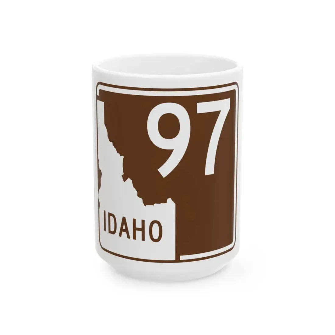 ID-Scenic-97 (Idaho) (Road Sign) White Coffee Mug 15oz - Go Mug Yourself