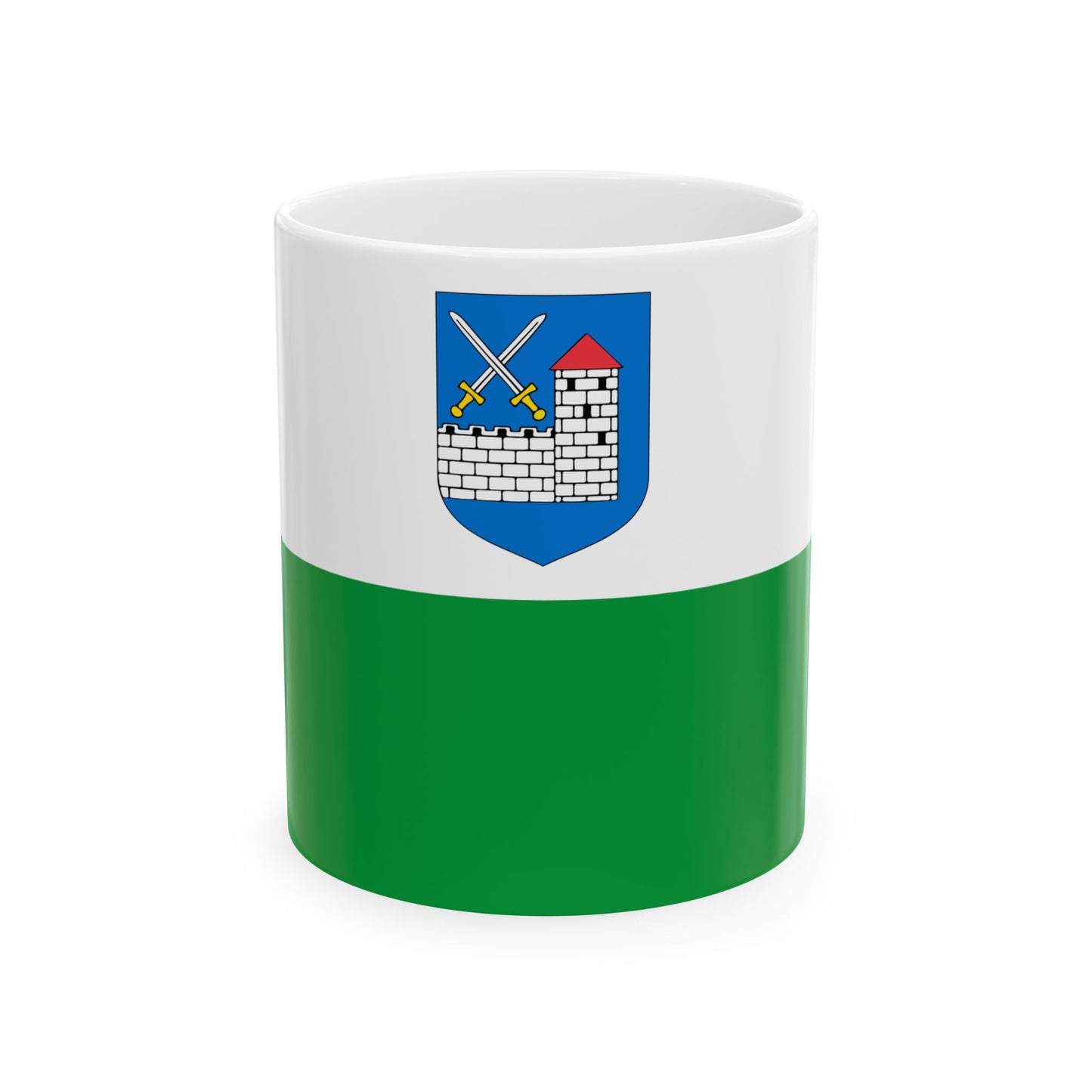 Ida-Virumaa lipp (Estonia) White Coffee Mug-11oz-Go Mug Yourself