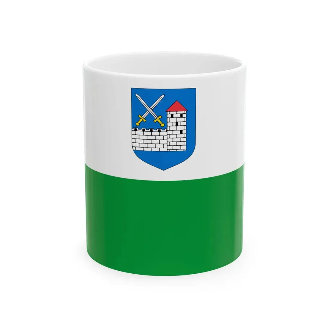Ida-Virumaa lipp (Estonia) White Coffee Mug 11oz - Go Mug Yourself