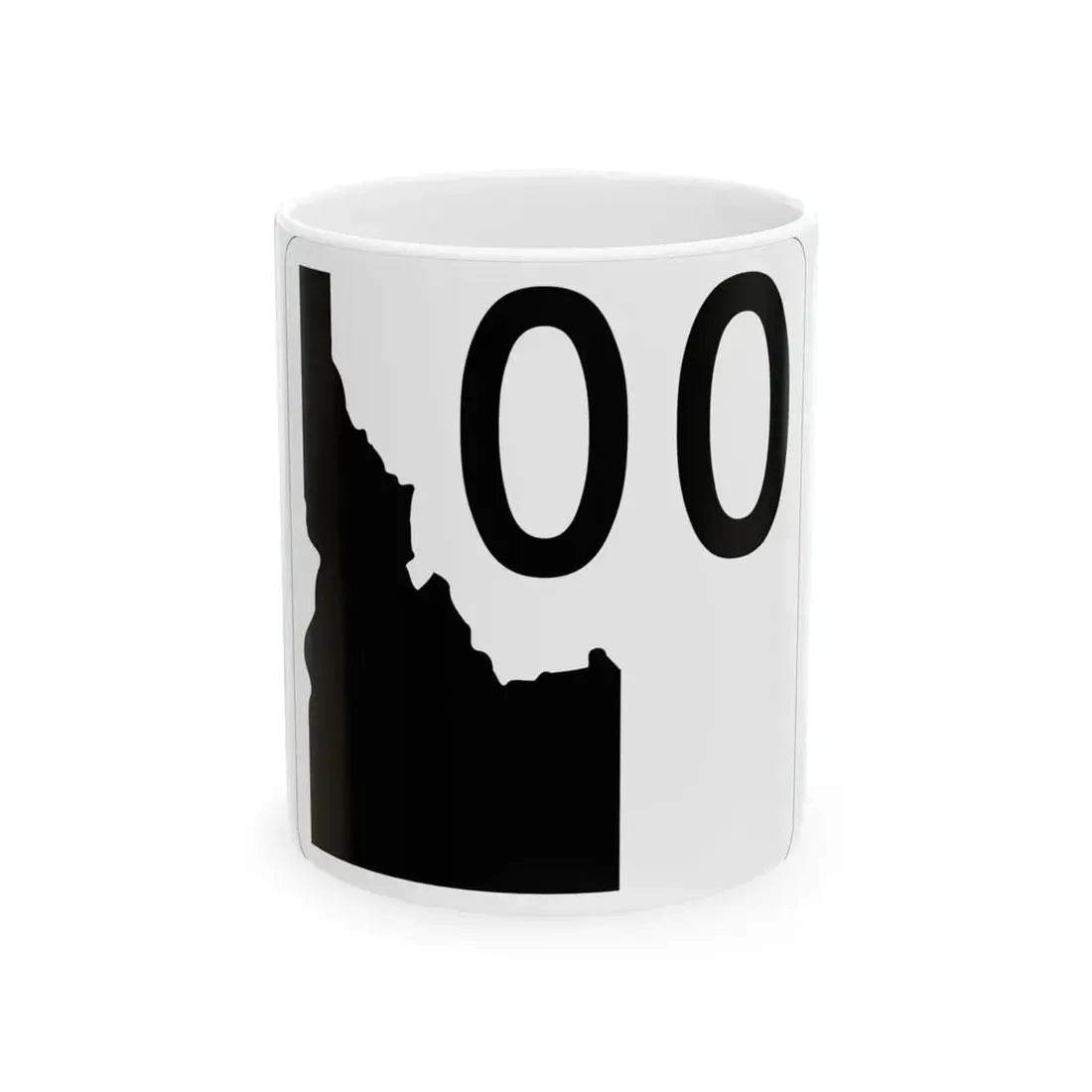 Idaho 00 template (Idaho) (Road Sign) White Coffee Mug 11oz - Go Mug Yourself