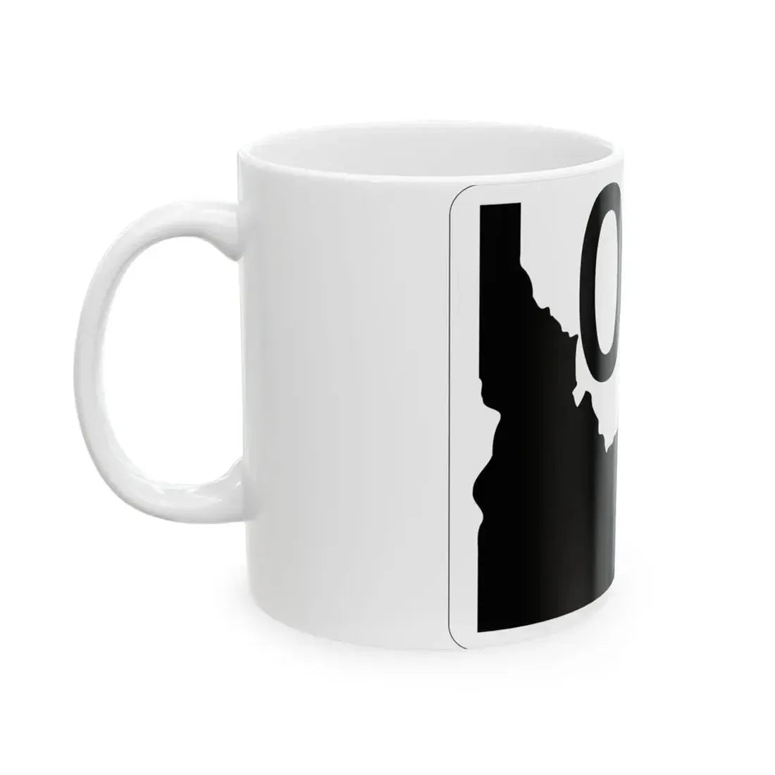 Idaho 000 template (Idaho) (Road Sign) White Coffee Mug - Go Mug Yourself