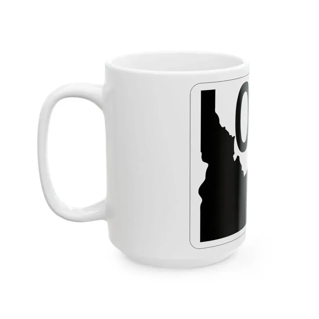 Idaho 000 template (Idaho) (Road Sign) White Coffee Mug - Go Mug Yourself