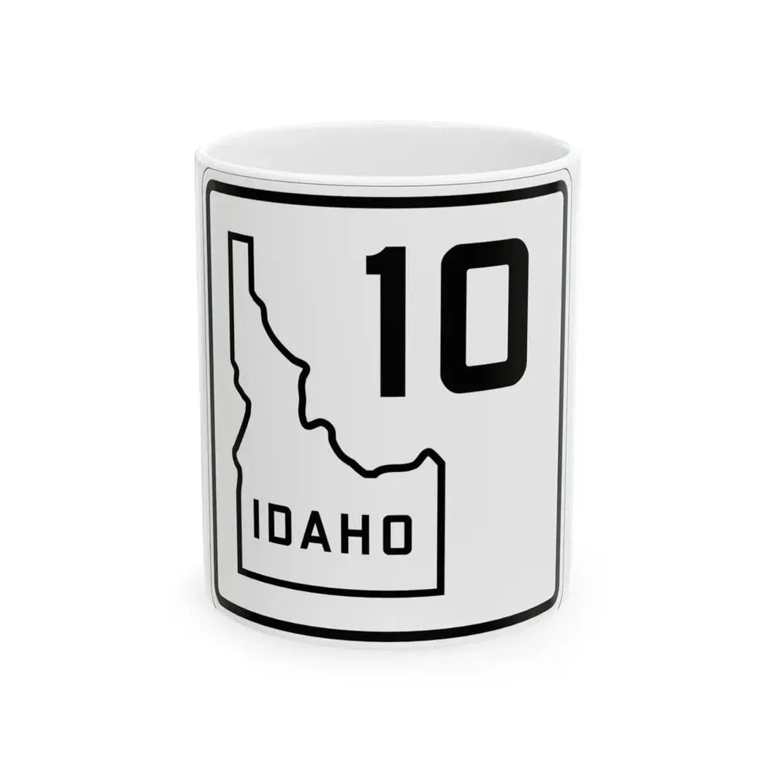 Idaho 10 1930 (Idaho) (Road Sign) White Coffee Mug 11oz - Go Mug Yourself