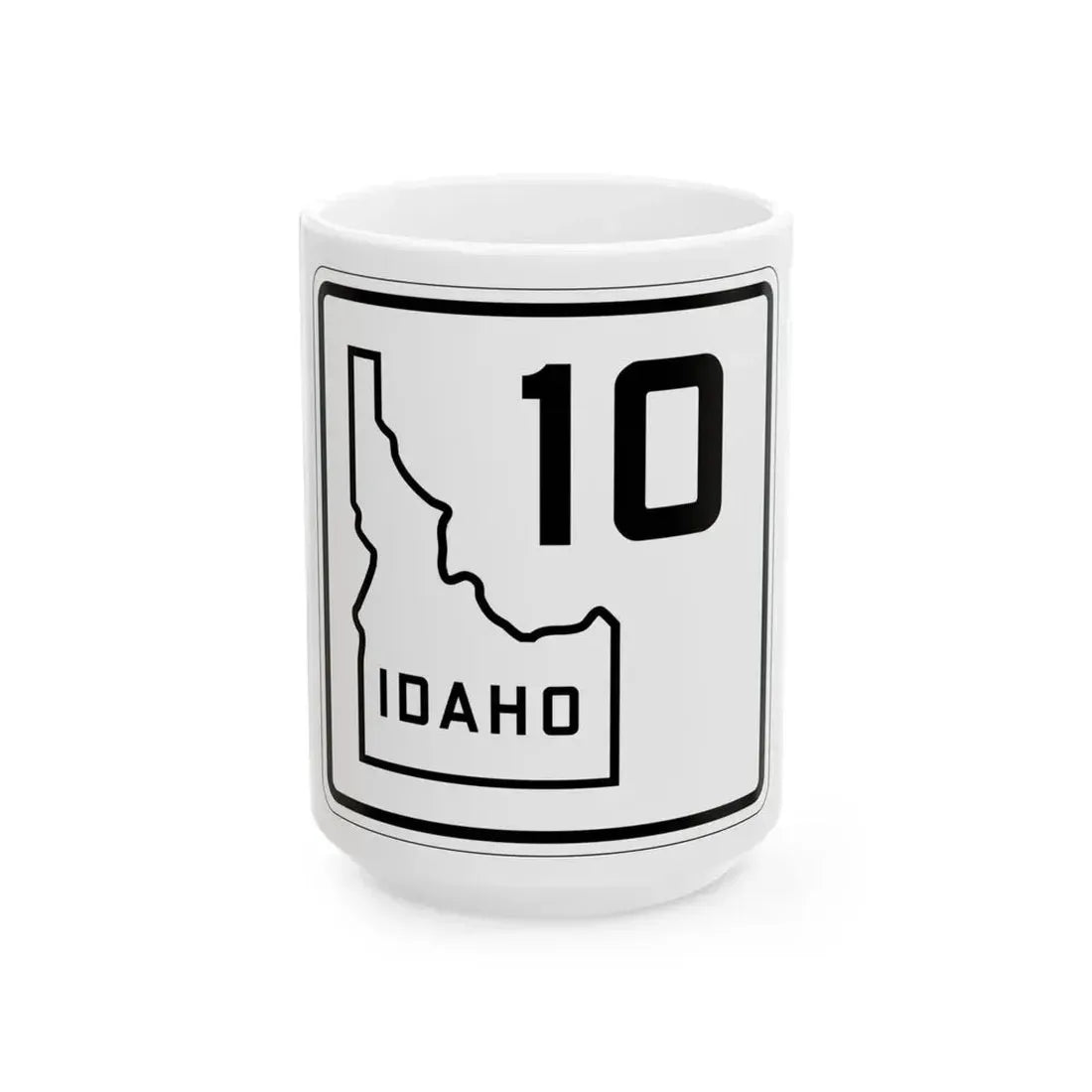 Idaho 10 1930 (Idaho) (Road Sign) White Coffee Mug 15oz - Go Mug Yourself