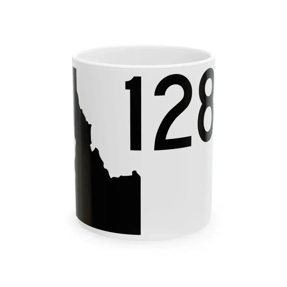 Idaho 128 (Idaho) (Road Sign) White Coffee Mug 11oz - Go Mug Yourself