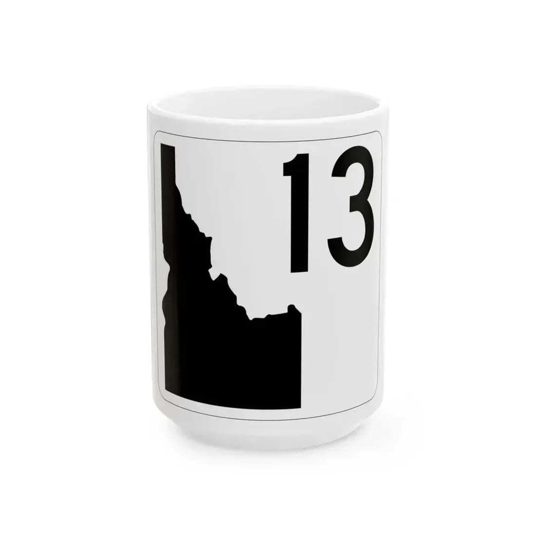 Idaho 13 (Idaho) (Road Sign) White Coffee Mug 15oz - Go Mug Yourself