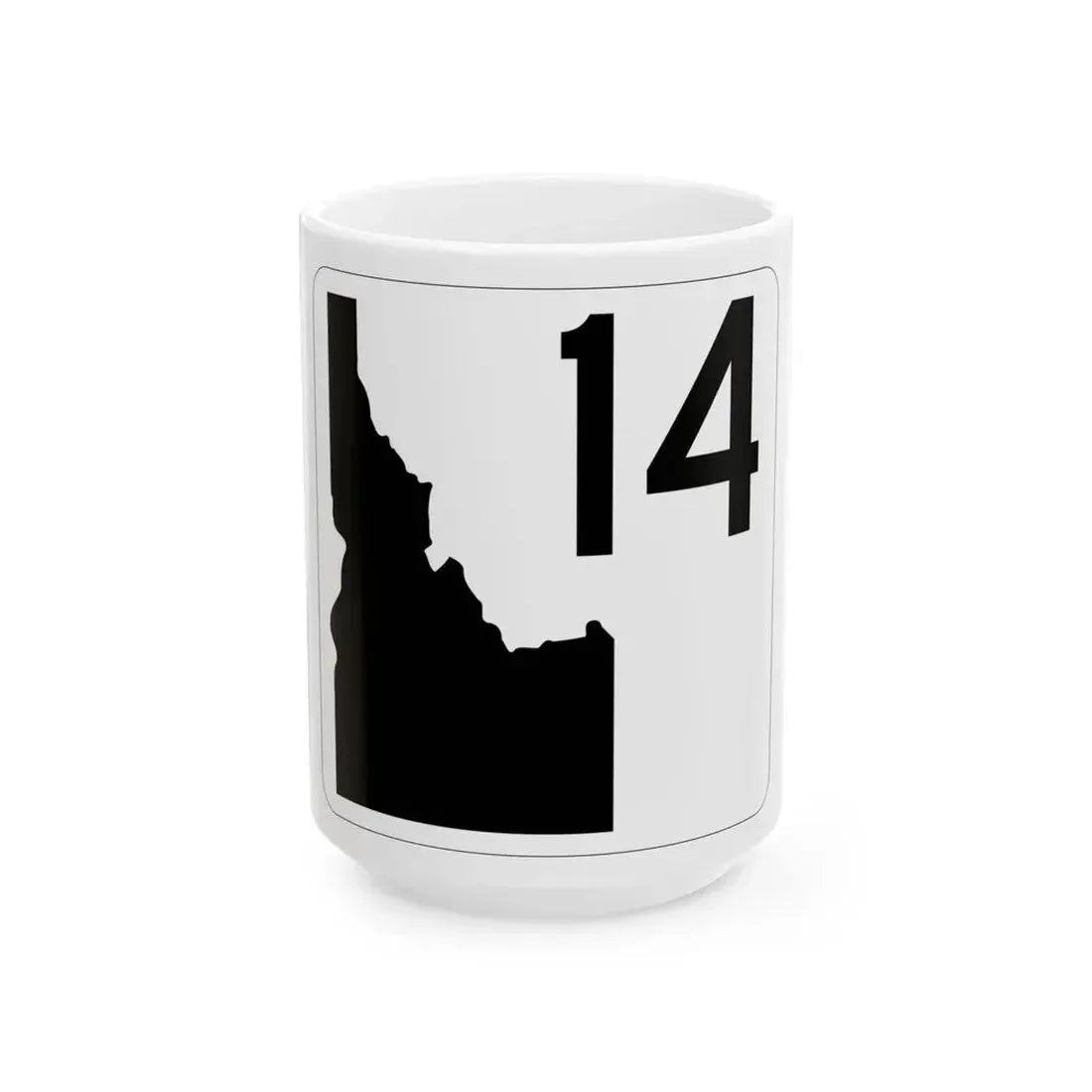 Idaho 14 (Idaho) (Road Sign) White Coffee Mug 15oz - Go Mug Yourself