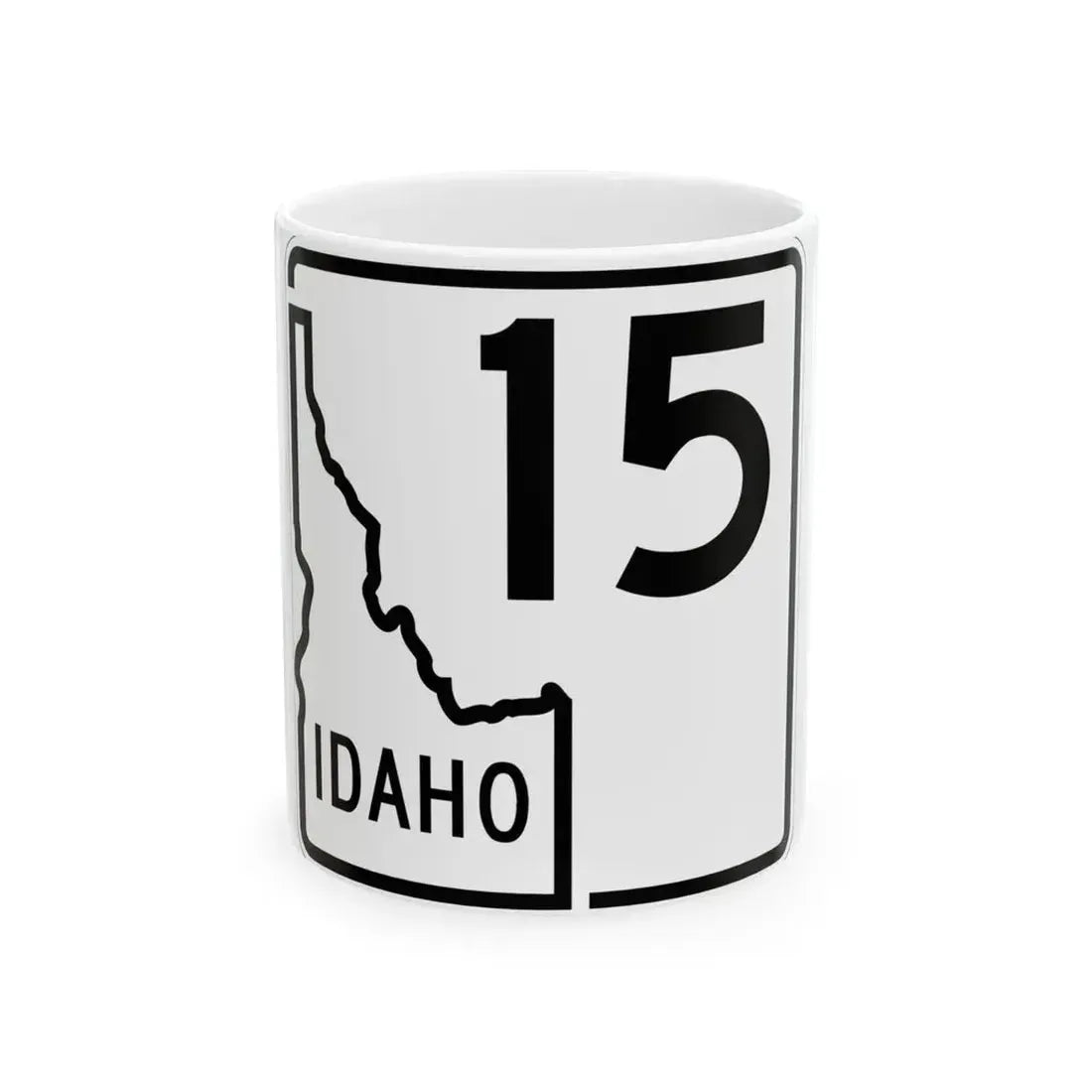 Idaho 15 1955 (Idaho) (Road Sign) White Coffee Mug 11oz - Go Mug Yourself