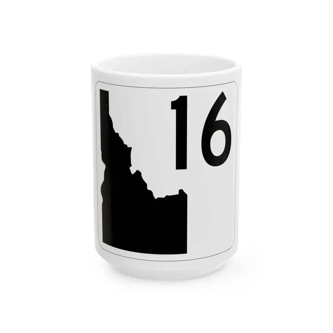 Idaho 16 (Idaho) (Road Sign) White Coffee Mug 15oz - Go Mug Yourself