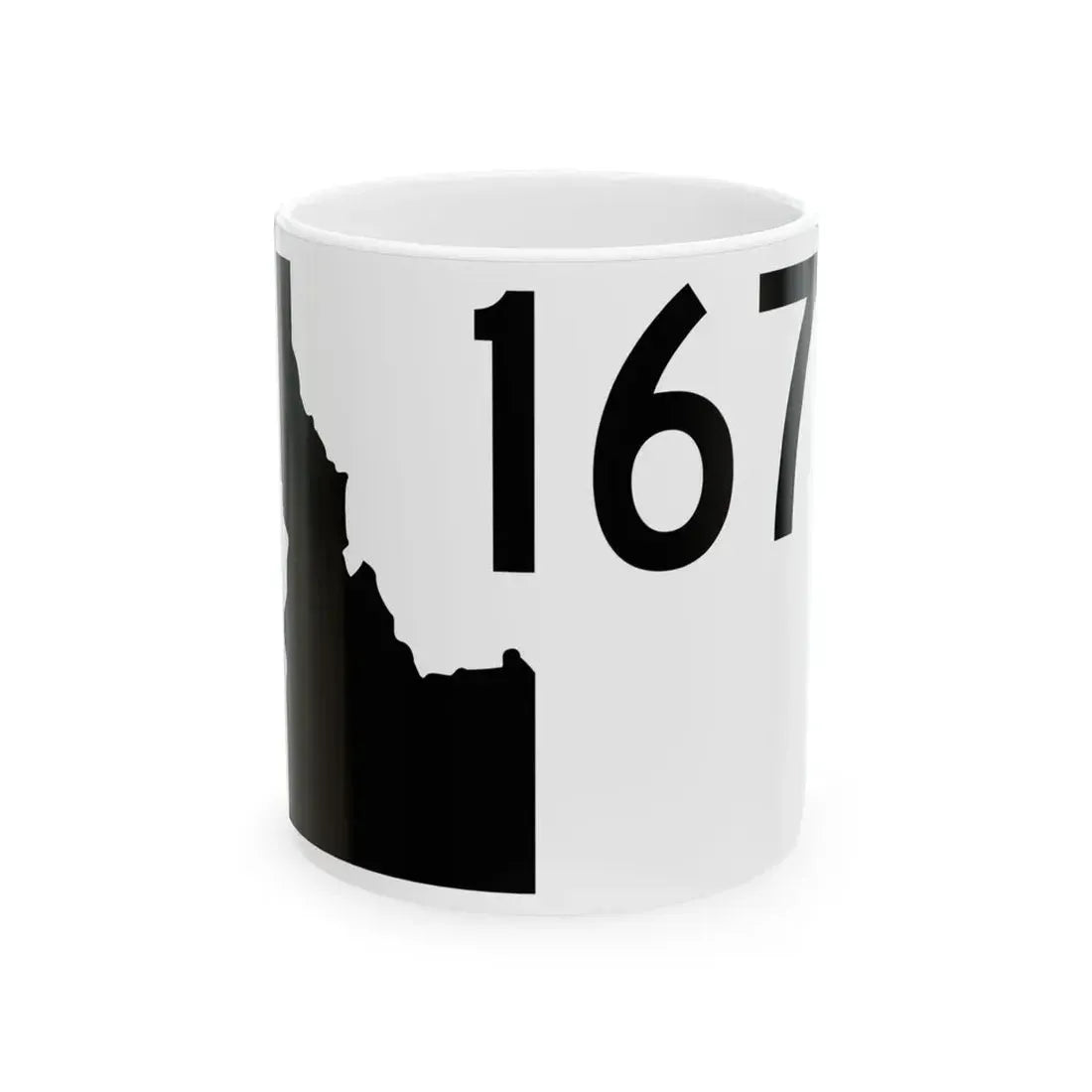 Idaho 167 (Idaho) (Road Sign) White Coffee Mug 11oz - Go Mug Yourself
