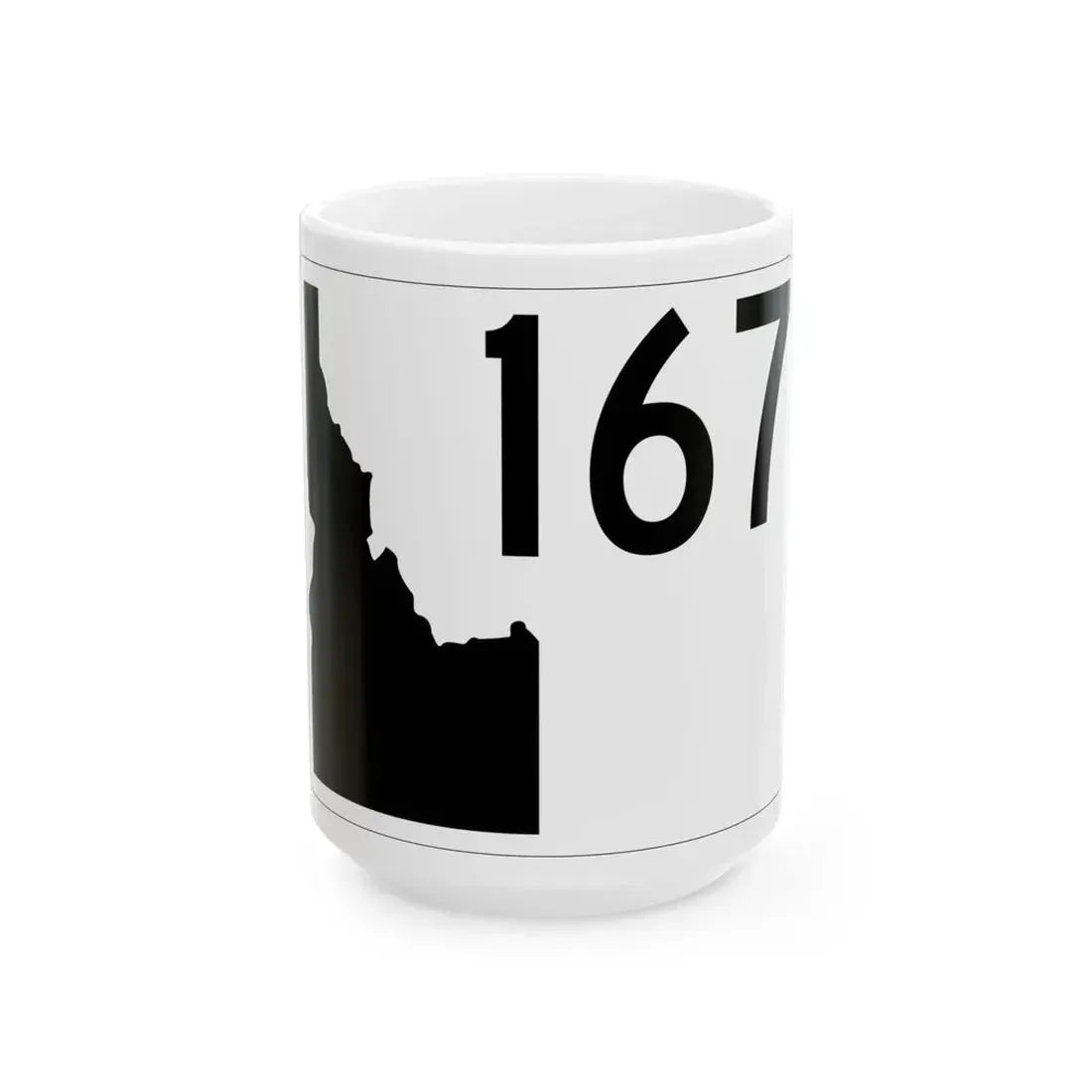 Idaho 167 (Idaho) (Road Sign) White Coffee Mug 15oz - Go Mug Yourself